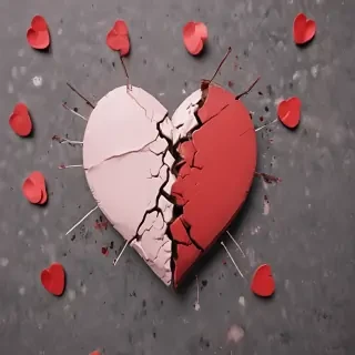 broken heart aesthetic