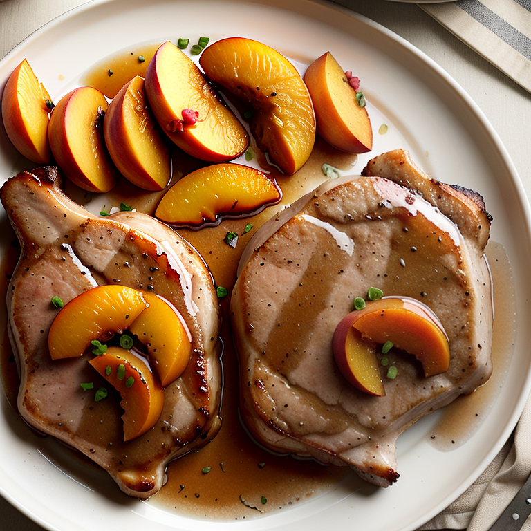 pork chops with peach glaze