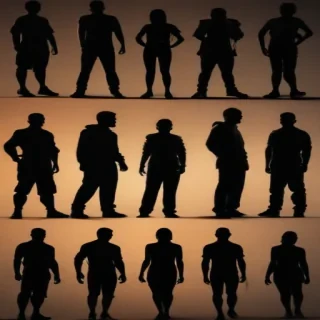 people silhouette png