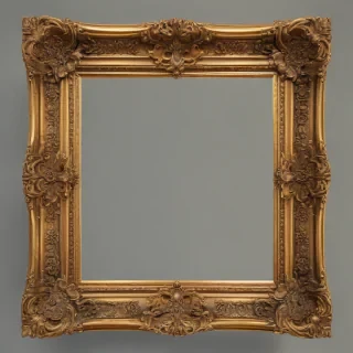 gold frame transparent