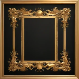 golden frame png transparent