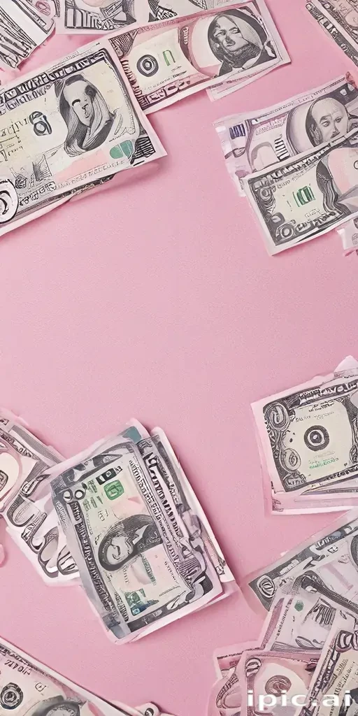 pink money background