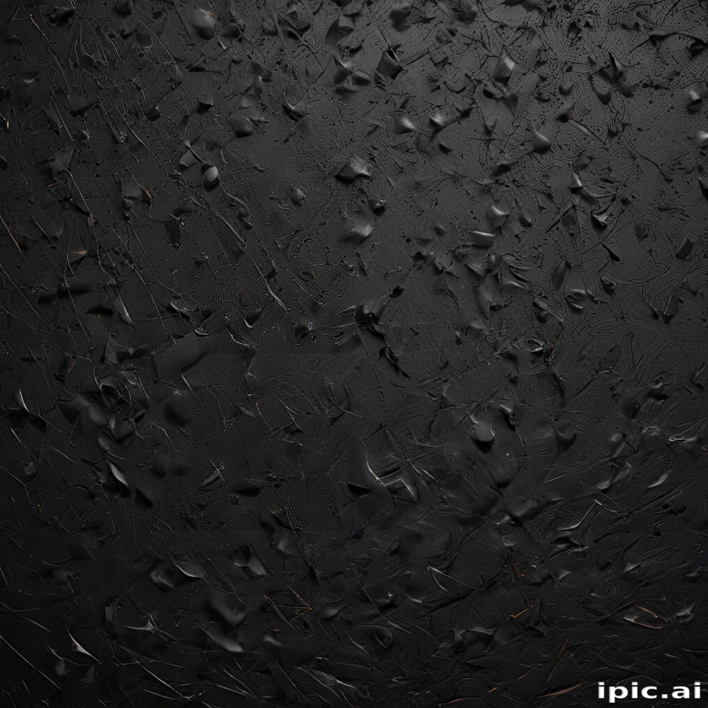 Textured Black Surface with Abstract Patterns and Variations in Shine.