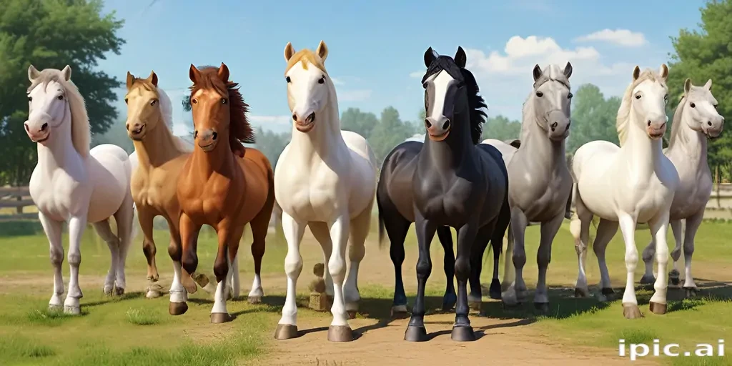 cartoon horses