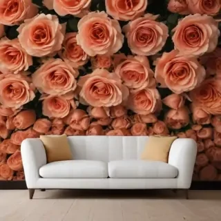 roses in background