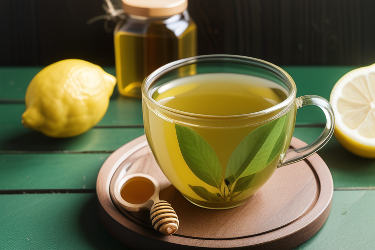 green tea with lemon and honey
