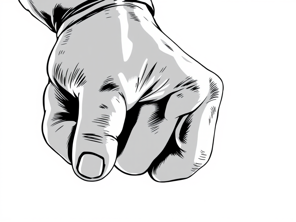Create a high-contrast black and white illustration of a hand gripping a surface, using a Canon EOS R5, 50mm lens, aperture set to f/2.8, shutter speed 1/200s, ISO 100, in a macro photography style for enhanced detail and texture.