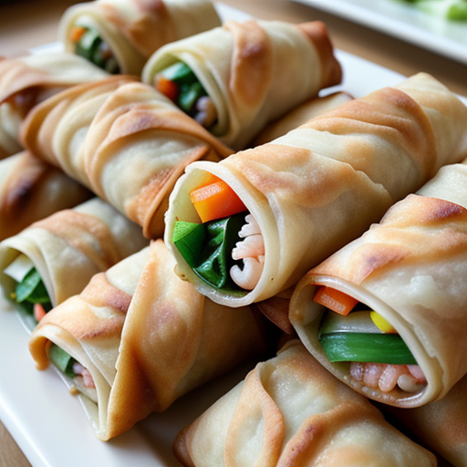 shrimp egg rolls and others