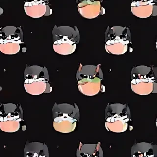 black wallpaper cute