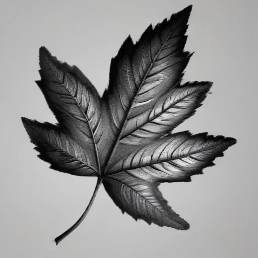 clipart leaf black and white