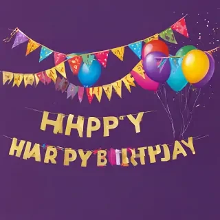happy birthday banner png