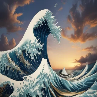 great wave wallpaper