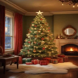retro christmas image