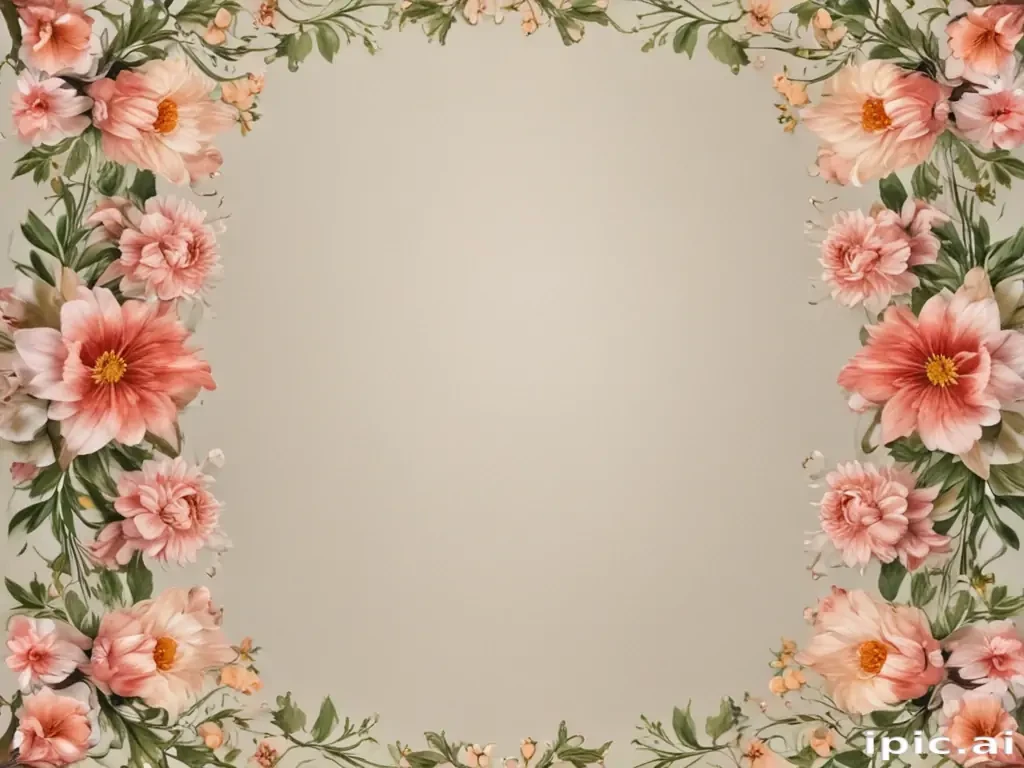 flower border transparent