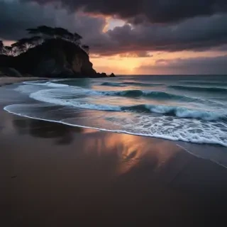 dark beach wallpaper