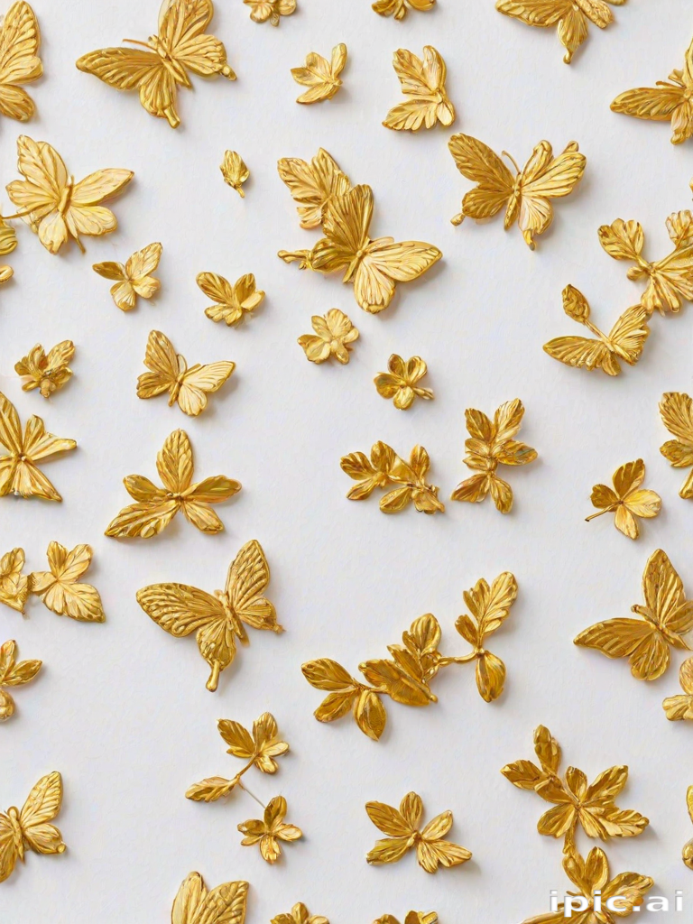 white background gold