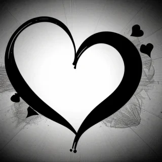 black wallpaper heart