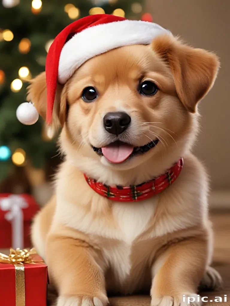 cute christmas dog wallpaper