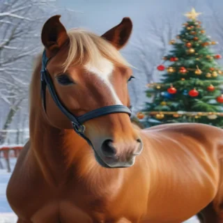 merry christmas horse images
