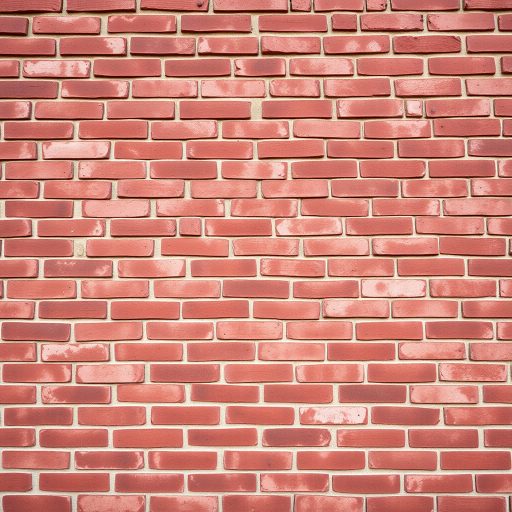 Create a high-resolution image of a red brick wall with detailed texture, using a DSLR camera, f/11 aperture, ISO 100, 50mm lens, natural light, and a straight-on view to enhance clarity and depth.