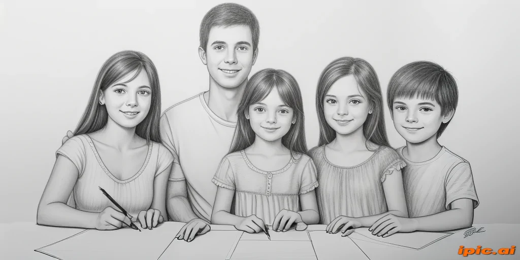 drawings of family