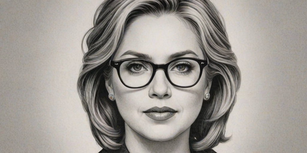 Captivating Hillary Scott, pencil sketch, portrait of Superb woman 1921s in glasses, hair style beatnik, outline, clear lines, fine lines, 8k