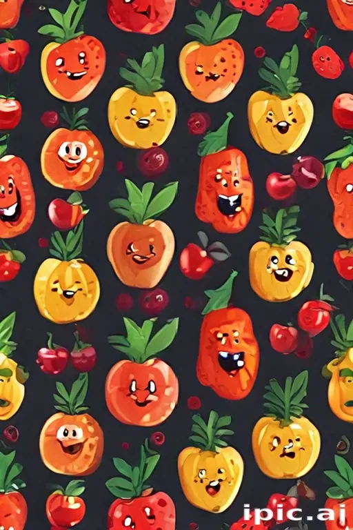 cartoon fruit