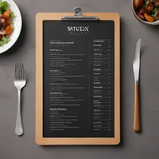 restaurant menu mockup