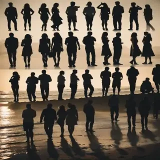 people silhouettes