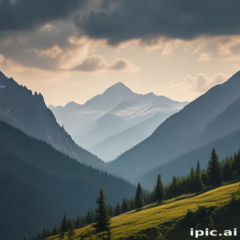 mountainous background