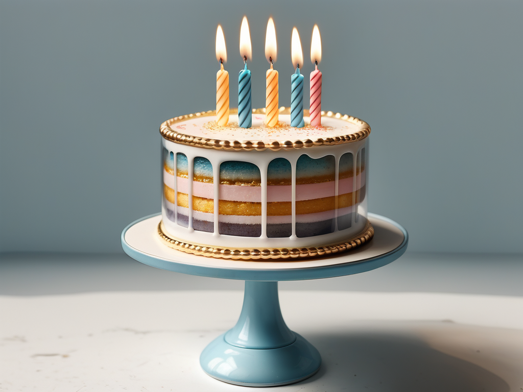 transparent birthday cake