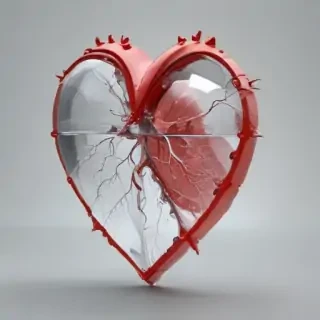 transparent broken heart