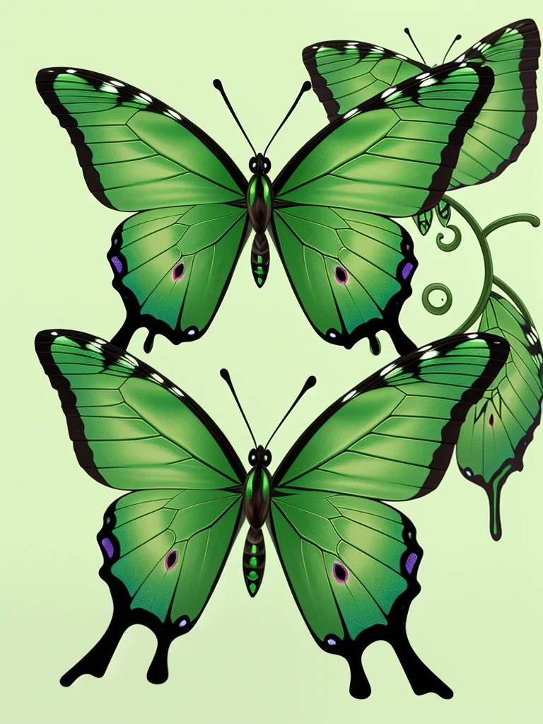 green butterfly png