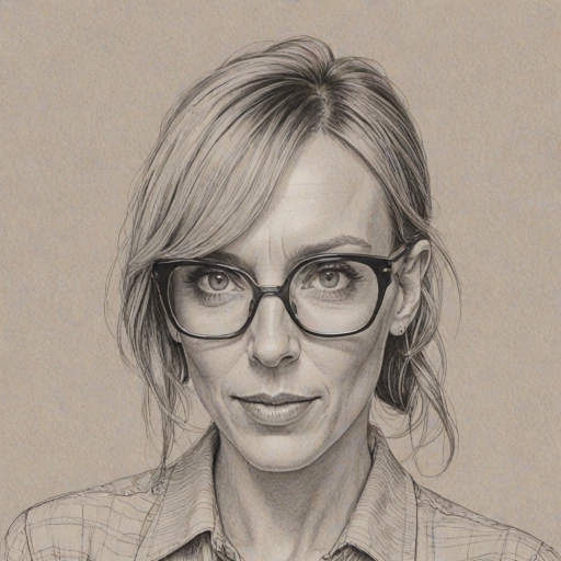 Beautiful Toni Collette, pencil sketch, portrait of beautiful woman 60s in glasses, hair style beatnik, outline, clear lines, fine lines, 8k