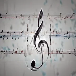 transparent music note