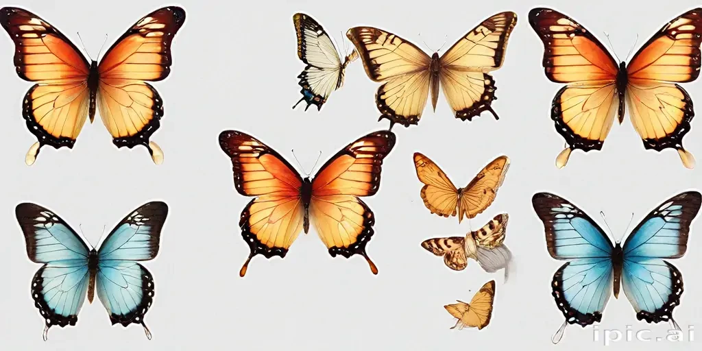 butterflies transparent background