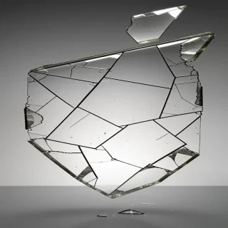 broken glass transparent