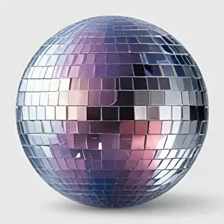 transparent disco ball