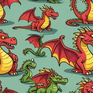 cartoon dragons
