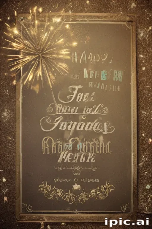happy new year vintage