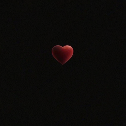 heart with black background