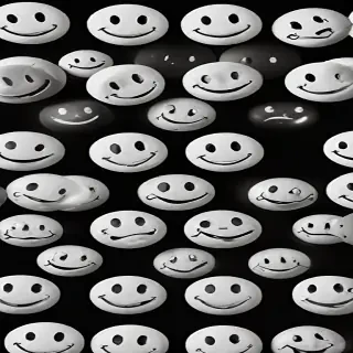 white smiley face black background