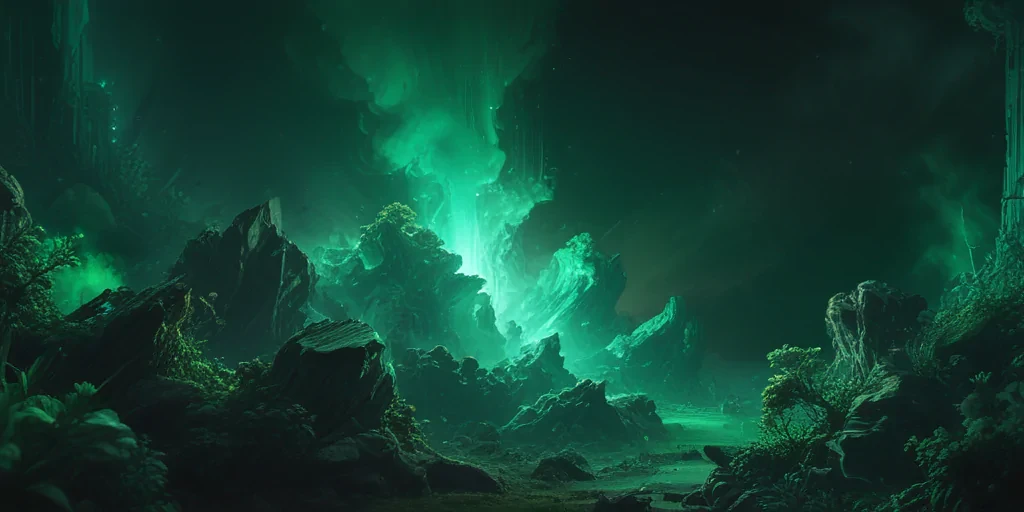 emerald green background