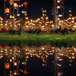christmas lights iphone wallpaper