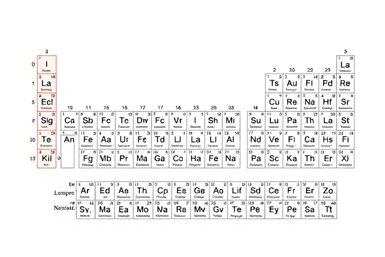 Create a high-resolution image of the periodic table of elements with clear labels and arranged by groups and periods, using a DSLR camera, 50mm lens, f/8 aperture, ISO 100, and soft natural lighting.