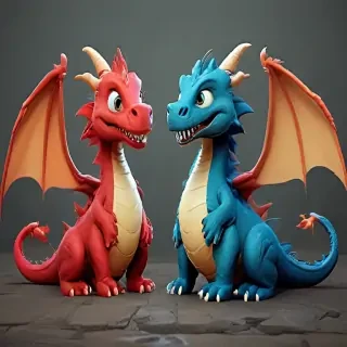 cartoon dragons