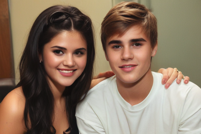 justin bieber at selena gomez