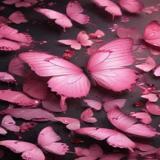 pink butterflies aesthetic