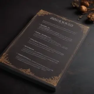 menu mock up