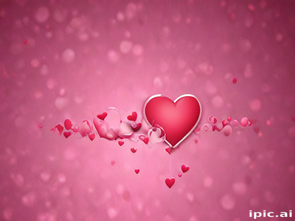Charming Pink Background with Floating Hearts for Romantic Celebrations ...